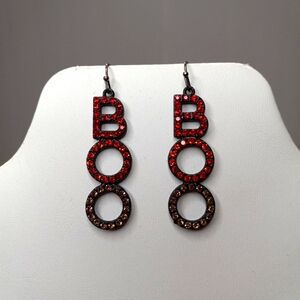 Halloween BOO Rhinestone Earrings